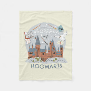 Bezit van Hogwarts Cartoon Grafisch Fleece Deken