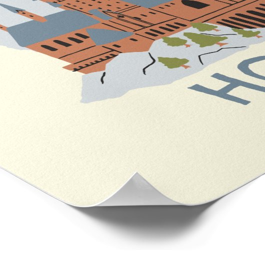 Bezit van Hogwarts Cartoon Grafisch Poster (Hoek)