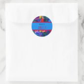 Bezit van Jouw naam Faux gekleurd Ronde Sticker (Tas)