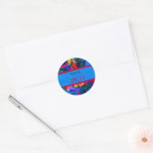 Bezit van Jouw naam Faux gekleurd Ronde Sticker (Envelop)