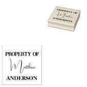 Bezit van Jouw naam - gepersonaliseerde rubberen s Rubberstempel (Gestempeld)