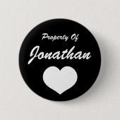 Bezit van (Jouw naam) Ronde Button 5,7 Cm (Voorkant)