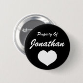 Bezit van (Jouw naam) Ronde Button 5,7 Cm (Voorkant /achterkant)