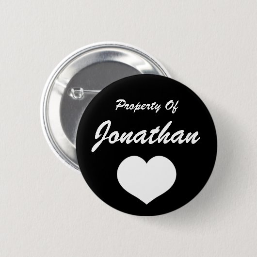 Bezit van (Jouw naam) Ronde Button 5,7 Cm (Voorkant /achterkant)