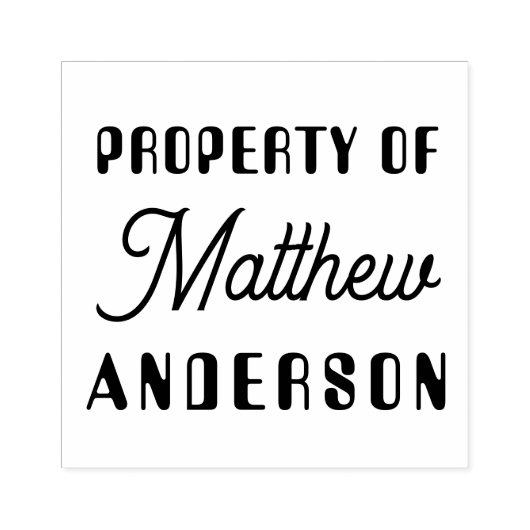 Bezit van Jouw naam | Speciaal Rubberstempel (Afrduk)