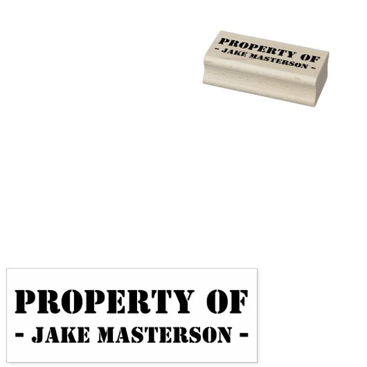 Bezit van Jouw naam | Speciaal Rubberstempel (Gestempeld)