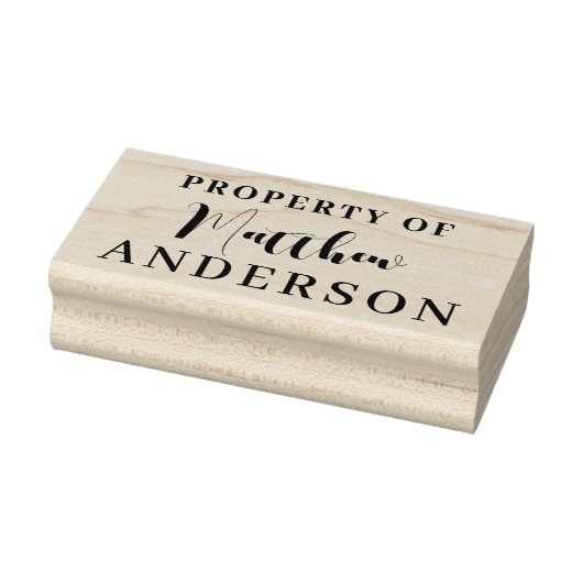 Bezit van Jouw naam | Speciaal script Rubberstempel (Stempel)