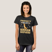 Bezit van mijn Duitse Shepherd Dog Gsd Dog eigenaa T-shirt (Voorkant volledig)