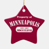 Bezit van Minneapolis Keramisch Ornament (Voorkant)