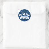 Bezit van Minnesota - elke kleur! Ronde Sticker (Tas)
