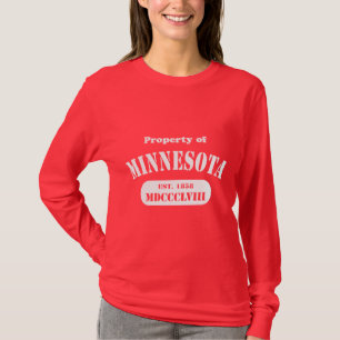 Bezit van Minnesota - witte tekst T-shirt