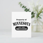 Bezit van Minnesota - zwarte tekst Briefkaart (Staand voorkant)