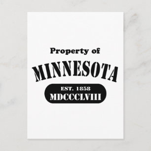 Bezit van Minnesota - zwarte tekst Briefkaart