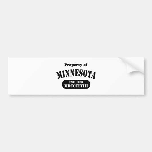 Bezit van Minnesota - zwarte tekst Bumpersticker (Voorkant)