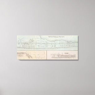 Bezit van Monmouth Beach in New Jersey Canvas Afdruk