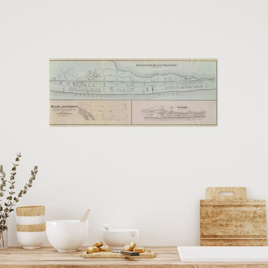 Bezit van Monmouth Beach in New Jersey Poster (Keuken)