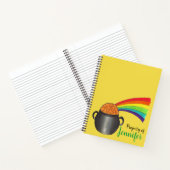Bezit van persoonlijke Lucky Rainbow Pot of Gold Notitieboek (Binnen)