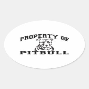 Bezit van Pitbull Ovale Sticker