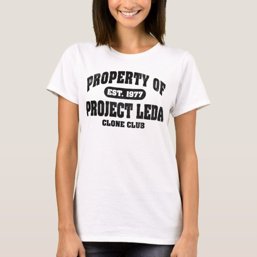 Bezit van project Leda (zwart) T-shirt (Voorkant)