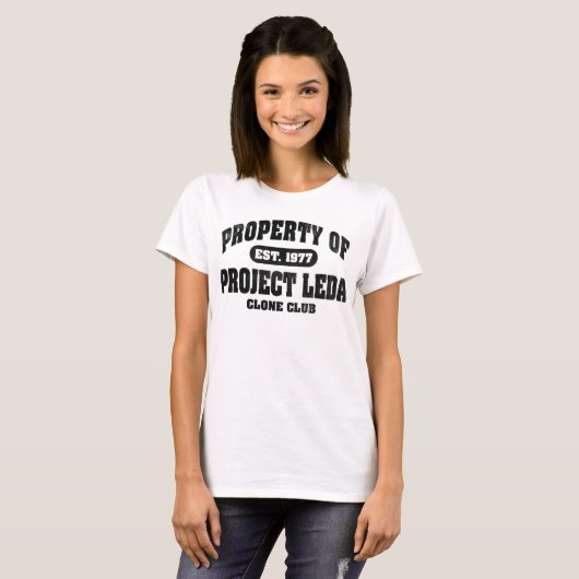 Bezit van project Leda (zwart) T-shirt (Voorkant volledig)