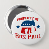 BEZIT VAN RON PAUL RONDE BUTTON 4,0 CM (Voorkant /achterkant)