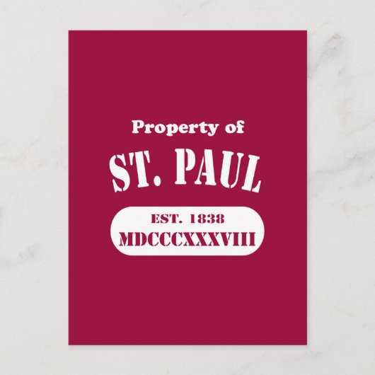 Bezit van St. Paul Briefkaart (Voorkant)