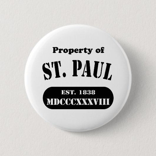 Bezit van St. Paul Ronde Button 5,7 Cm (Voorkant)