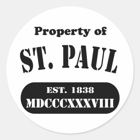 Bezit van St. Paul Ronde Sticker (Voorkant)