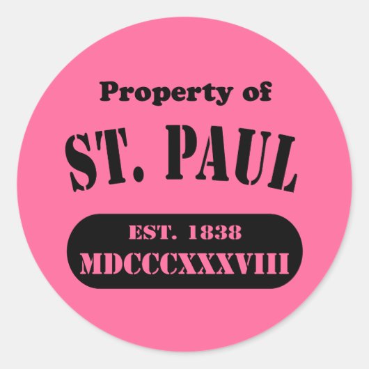Bezit van St. Paul Ronde Sticker (Voorkant)