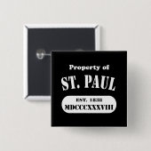 Bezit van St. Paul Vierkante Button 5,1 Cm (Voorkant /achterkant)