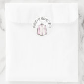 Bezit van Wardrobe Mannen Stylish Shirt Mode Ronde Sticker (Tas)