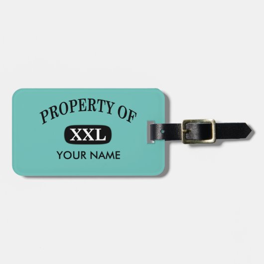 Bezit van XXL Jouw naam Bagagelabel (Voorkant horizontaal)