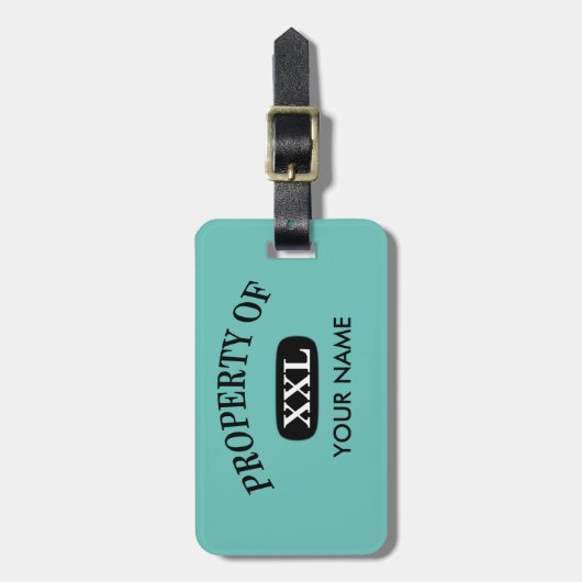 Bezit van XXL Jouw naam Bagagelabel (Voorkant verticaal)