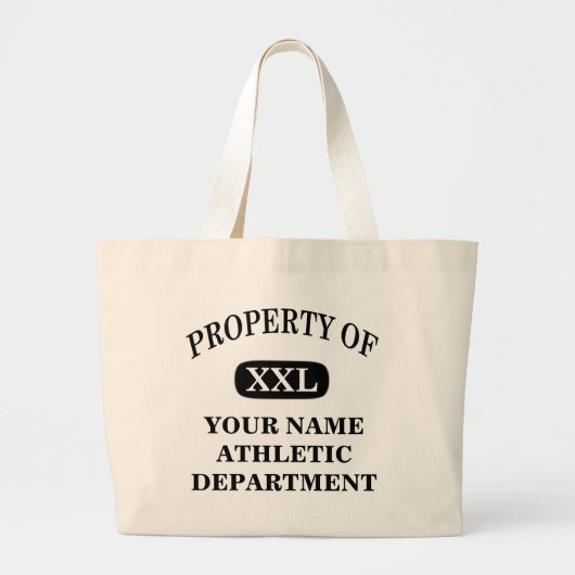 Bezit van XXL Jouw naam Grote Tote Bag (Voorkant)