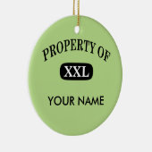 Bezit van XXL Jouw naam Keramisch Ornament (Rechts)