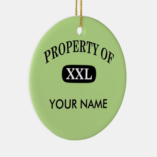 Bezit van XXL Jouw naam Keramisch Ornament (Rechts)