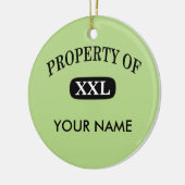 Bezit van XXL Jouw naam Keramisch Ornament (Links)