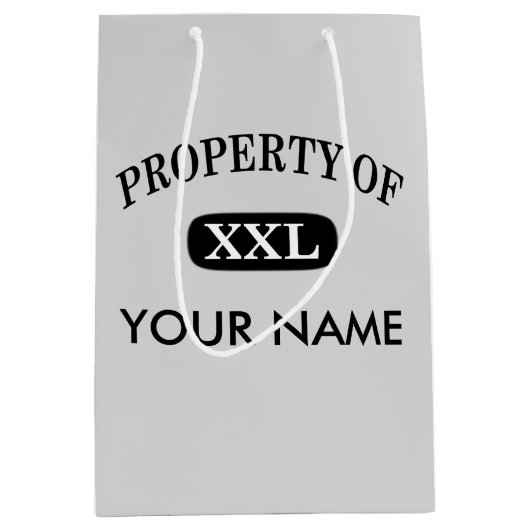 Bezit van XXL Jouw naam Medium Cadeauzakje (Voorkant)