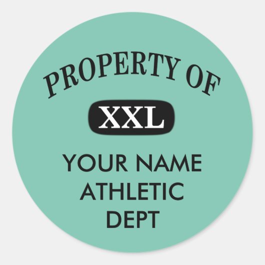 Bezit van XXL Jouw naam Ronde Sticker (Voorkant)