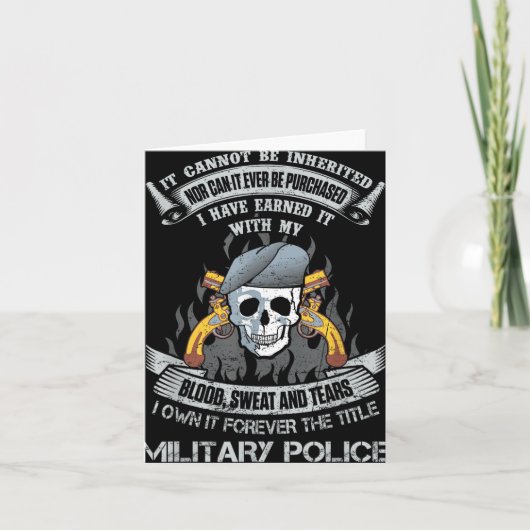 Bezit voor altijd de titel Militaire Politie US Ar Kaart (Voorkant)