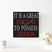 bezitten vriend Wall Clock Vierkante Klok (Huis)