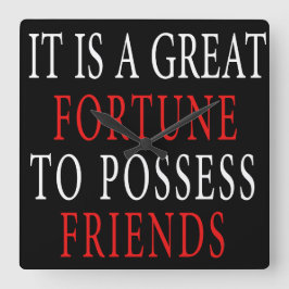 bezitten vriend Wall Clock Vierkante Klok