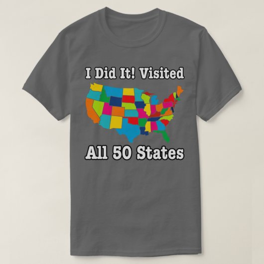 Bezocht Alle 50 Staten Verenigde Staten T-shirt (Design voorkant)