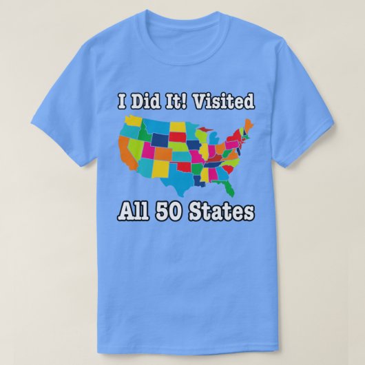 Bezocht Alle 50 Staten Verenigde Staten T-shirt (Design voorkant)