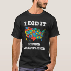 Bezocht alle 50 staten VS kaart voor reis kampioen T-shirt