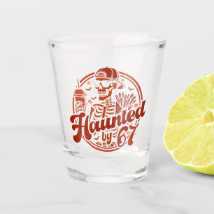 Bezocht door 67 Grappige Halloween Zes Zeven 67 Me Shot Glas