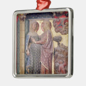 Bezoek, 1340-51 metalen ornament (Links)