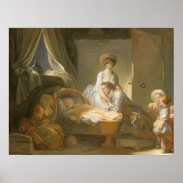 Bezoek aan de kinderkamer - Jean Fragonard Fine Ar Poster