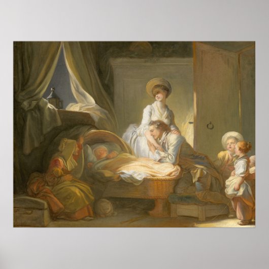 Bezoek aan de kinderkamer - Jean Fragonard Fine Ar Poster (Voorkant)
