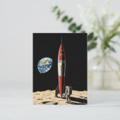 Bezoek aan de Moon Travel Briefkaart (Staand voorkant)